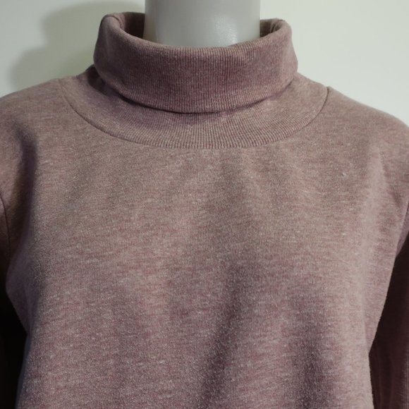 Womens Alo Yoga Mauve Pink Rolled Mock Neck Pullover Sweatshirt Top M * - Picture 3 of 8
